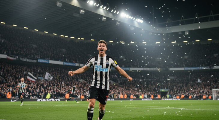 Gordon překonal Shearera a rozstřílel Qarabag! Newcastle má nakročeno do osmifinále