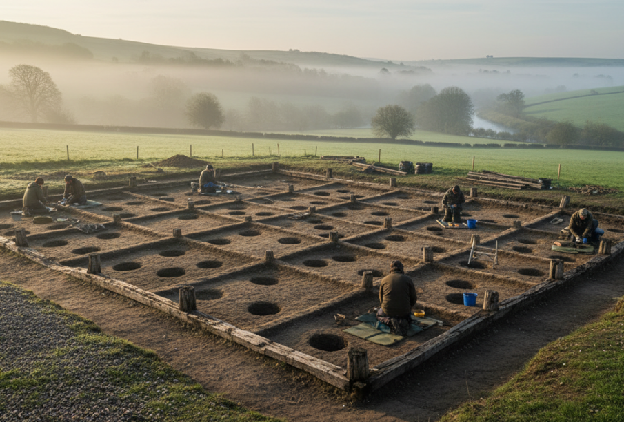 Archeologové našli královskou síň posledního anglosaského krále