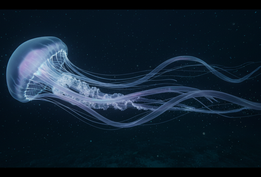 Obří medúza velká jako autobus se objevila v hlubinách u Argentiny