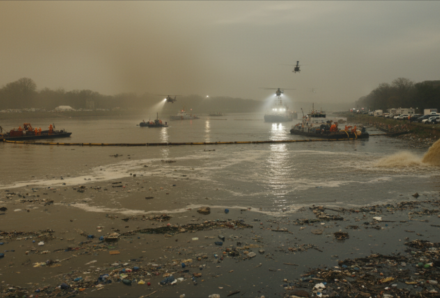 Trump nařídil federální zásah po historické havárii kanalizace v řece Potomac