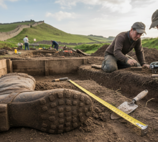 Obří římské boty z Hadriánova valu šokují archeology. Patřily skutečným velikánům?