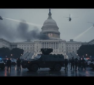 Osmnáctiletý Američan s brokovnicí běžel na Kapitol - policie ho zadržela těsně před Trumpovým projevem