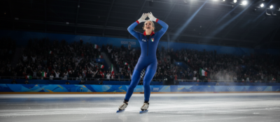 Italský rychlobruslař napodobil Curryho 'dobrou noc' a ukončil americký sen