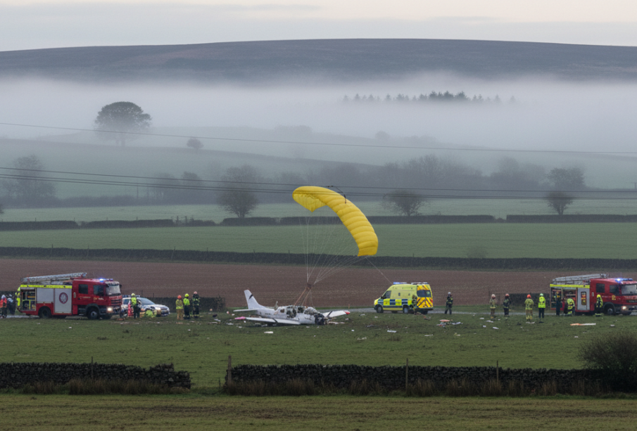 Tragédie nad Manchesterem: Padák nezachránil dva muže