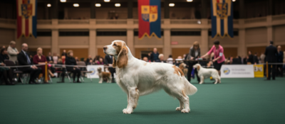 Čtyřletý Bruin udělal senzaci na Crufts - první vítězství clumber španělů za 35 let!