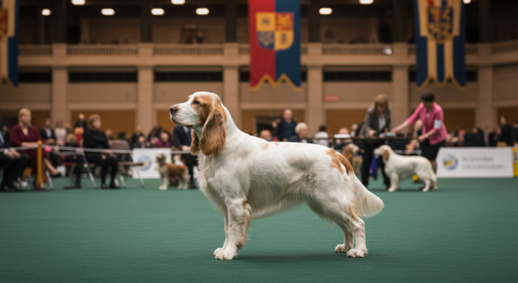 Čtyřletý Bruin udělal senzaci na Crufts - první vítězství clumber španělů za 35 let!