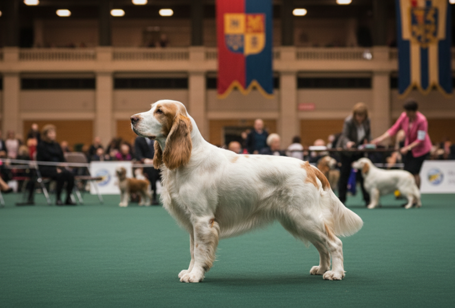 Čtyřletý Bruin udělal senzaci na Crufts - první vítězství clumber španělů za 35 let!