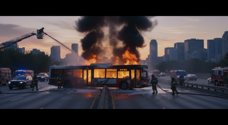 Tragédie ve Švýcarsku: Požár autobusu v Kerzersu si vyžádal šest obětí