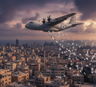 Trump slibuje tvrdé údery proti Íránu, zatímco Izrael shazuje letáky nad Bejrútem