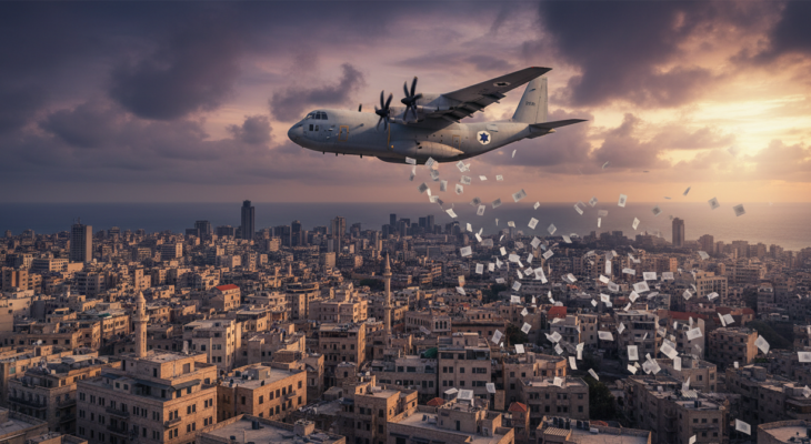 Trump slibuje tvrdé údery proti Íránu, zatímco Izrael shazuje letáky nad Bejrútem