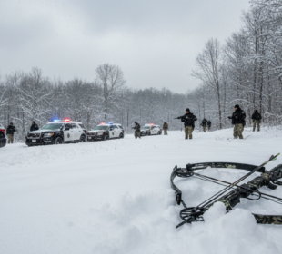 Útok kuší v americké rodině: Otec přežil střelu do obličeje, syn skončil ve sněhu